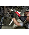 Mechanic using M12 Fuel Half Inch Right Angle Impact Wrench Kit With Powerstate Brushless Motor Delivers Up To 298 Nm Of Torque