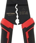8 Inch Wire Stripper Cutter And Crimper Pliers With Beefy Bi Material Grips, Strips And Cuts 10 To 22 AWG, front view.