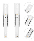 Two Pack Heavy Duty Drawer Slides For Cabinets Extended Rails With Alloy Construction Bidirectional Smooth Sliding Tracks Durable Mini Cabinet Hardware For Small Spaces 10x1.6cm Size in close-up view showing details.