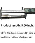 1-1/16 Inch 12 TPI UN Right Hand Straight Flute Machine Tap HSS High Speed Steel 2B Tolerance Pro Grade Metalworking Tool For Steel And Aluminum Includes 1 Tap. Shown with caliper measuring 5.00 inch length