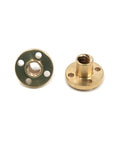 Six Pack Brass T8 Trapezoidal Nut For 8mm Lead Screws With 2mm Pitch Linear Screw Nut front and side view for 3D printer axles and rods