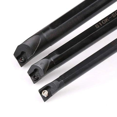 SCLCR Lathe Boring Bar Kit with Internal Turning Tool Holder, 10 CCMT0602 Inserts, space-saving CNC tool set for SHB Boring Bar