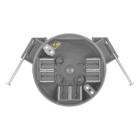 PVC New Construction Ceiling Junction Box Non-Metallic J-Box For Wiring, Drywall Install, ETL Listed, 2 Hour Fire Rating