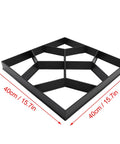Walk Maker Stone Mold Kit 15.7x15.7x1.6 Inch Reusable Concrete Paver Molds for DIY garden path shown in square form