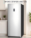 Heavy Lifter 14 Cubic Foot Convertible Freezer And Refrigerator With No Sweat Frost Free Build in kitchen setting, measuring 28"W x 27.9"D x 68.1"H.