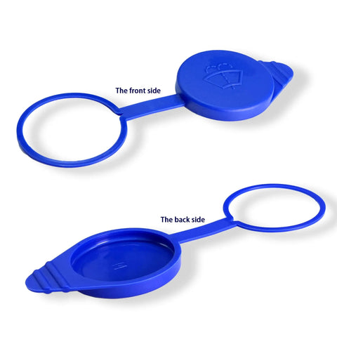 Ford Focus 2012 2018 Windshield Washer Fluid Reservoir Cap Replacement, Durable ABS Plastic Cap front and back view