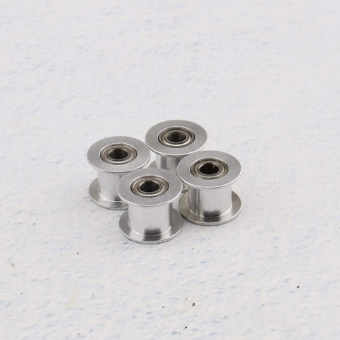 4 Pack GT2 Idler Pulleys 20 Teeth 5mm Bore 10mm Wide With Double Bearings For 3D Printer CNC Machines Beefy Durable Aluminum Alloy Replacement Parts Perfect For Smooth Operation Low Noise High Precision, four aluminum pulleys