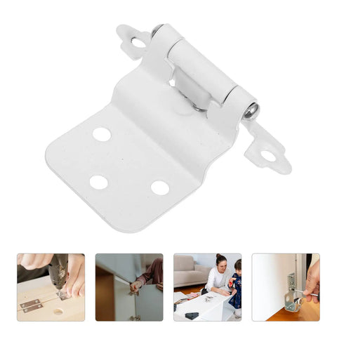 Self Closing Cabinet Hinges With Spring For Kitchen Cabinets White Powder Coated Iron Soft Close Dampers in use