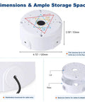 Universal Security Camera Junction Box Plastic Cable Management Box 3-Pack Fits Most Cameras Up To 4.3 Inches Dome Turret And Bullet Styles, Keeps Wires Neat And Protected For Indoor Or Outdoor Installations, white plastic junction box dimensions