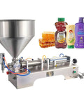 Top Notch Pneumatic Liquid Filling Machine With 30 Liter Hopper And Single Nozzle Piston Head for lotions, syrups, and hair care.