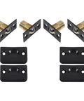 Adjustable Ball Catch With Strike Plate Stainless Steel Door Hardware Black 4 Sets for Home and Office