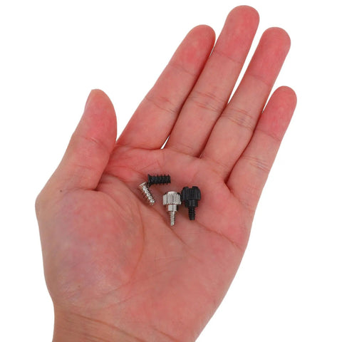 Beefy 332 Piece Computer Screw Kit For HDD And SSD Replacement includes small screws in a hand for PC building and maintenance.