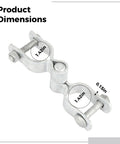 Heavy Duty Steel Gate Hinge For Chain Link Fence One And Three Eighths Inch Round Post Hinge With Bolt Fixing Gate Clamp detail