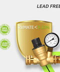 RV Water Pressure Regulator for Campers and Travel Trailers with Brass Lead Free Reducer Kit Adjustable Valve and Gauge