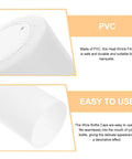 Snag These White PVC Heat Shrink Wine Bottle Caps A Dope One Hundred Pack To Keep Open Bottles Fresh With An Airtight Seal That Kills Oxidation Cold Zero Fuss Just Heat For A Snug Fit Around Any Neck Sweet For Weekend Sipping Or Quick Stashing, showcasing details on PVC material and easy use.