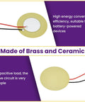 Piezo Disc Transducer Set With Wires 32Pcs 4 Sizes 20Mm 27Mm 35Mm 41Mm For Acoustic Guitar Drum Triggers And Other Acoustic Instruments High Sensitivity Contact Microphone Pickups made of brass and ceramic