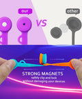 Comparison of Super Handy Magnetic Cable Clips Eighteen Pack Organizes Earbuds Cords Usb Wires Fast And Keeps Your Desk Super Tidy