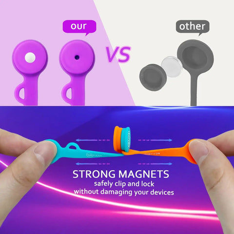 Comparison of Super Handy Magnetic Cable Clips Eighteen Pack Organizes Earbuds Cords Usb Wires Fast And Keeps Your Desk Super Tidy