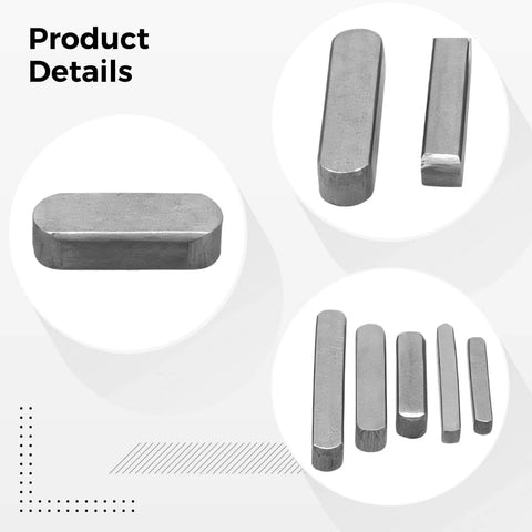 Set of carbon steel Woodruff and parallel keys from the All-In-One 60 Piece Carbon Steel Machine Key Set With Storage Box.