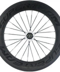 88mm Carbon Fiber Wheelset For 700C Clincher, 23mm Inner Width, 3K Matte Rim, EN Tested, 1835g Per Pair, Basalt Braking Surface, front view