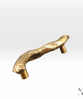 Branch Shaped Cabinet Handle Dope Farmhouse Vibe Solid Brass Drawer Pull With Antique Gold Finish, Rustic Wood Look Hardware