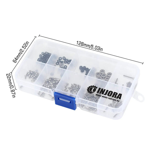 Heavy Duty Stainless Steel Screw Set With Handy Storage Box For 1 24 Axial SCX24 RC Car Upgrades Durable HSS Hardware