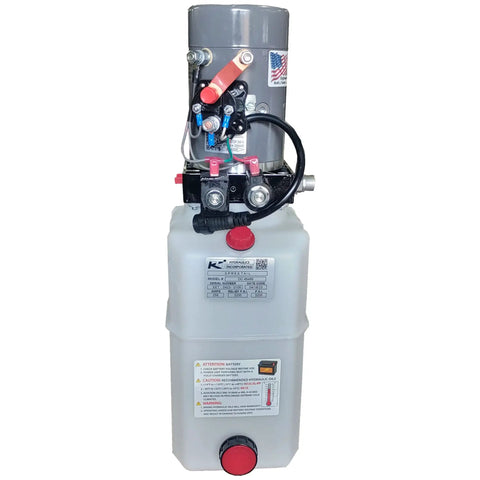 Compact 12V DC Hydraulic Power Unit With Single And Double Acting Capabilities 6 Quart Tank for industrial and home shop use