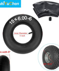 Beefy Heavy Duty Inner Tube For 15x6.00-6 Tires With TR13 Straight Valve Stem Fits Lawn Mowers, Yard Tractors, ATVs, 2 Pack