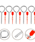 Premium Fire Extinguisher Pin Set With Red Tamper Seals For Home And Office Vehicle Safety Locks, metal pins and seals shown.