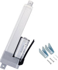 12V High Speed Linear Actuator With 6 Inch Stroke, 66 Lbs Load, IP54 Waterproof, mounting brackets visible