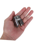 Uonlytech 3Pc Pipe Threading Tool Kit For Pvc Pipes Internal External Thread Cutter Compatible With Electric Drill Plumbing Threader Set And Installation, detailed view of a metal threading cutter in hand.