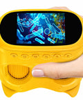 2 In 1 Digital Kids Microscope And Telescope With 2 Inch LCD Screen, 1000X Magnification For Bug Exploration And Nature Discovery, 10X Telescope For Distant Views Of Plants And Birds, Fun STEM Toy For Curious Explorers, yellow handheld LCD