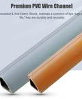 Premium PVC Cord Raceway in gray and brown colors, 24x24mm, waterproof design for floor wall wire management.