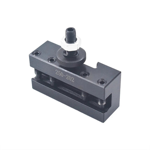 Wedge Type Piston Quick Change Tool Holder for CNC lathes and mini lathes, model 250-202, made from rigid steel for tough use