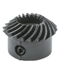 XB2364001 Spiral Bevel Gear For Brother 1034D And 3034D Sewing Machines, black metal gear with detailed teeth structure