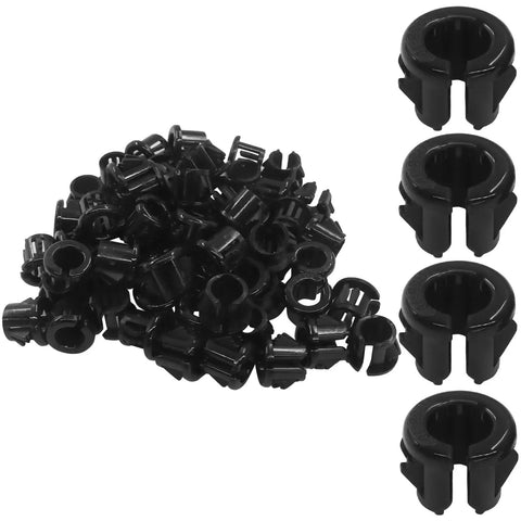 Opened Snap Bushing Set 3 By 8 Inch Heavy Duty Nylon Cable Hole Grommets For Wiring And Electrical Protection, Black OSB10 Plastic Cable Protectors