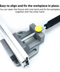 Drill Press Vise Aluminum Alloy Mini Bench Clamp For Precision Drilling Engraving And Polishing, open jaws with handle