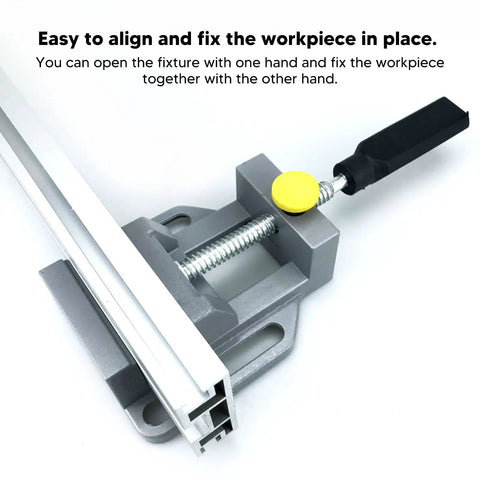 Drill Press Vise Aluminum Alloy Mini Bench Clamp For Precision Drilling Engraving And Polishing, open jaws with handle
