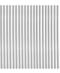 20 pieces of 2.5mm Diameter Aluminum Round Rod Set, 6063 Aluminum Solid Rods, 100mm Length arranged vertically