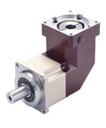Top Shelf Right Angle Planetary Reducer Gearbox With Helical Gears And Heckin Precise 9 Arcmin Accuracy Offering A Solid 15 To 100 Reduction Ratio Perfect For 400 Watt AC Servo Motors With 14mm Input Shafts, showing metallic construction.
