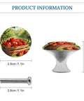Orchard Apple Baskets Round Cabinet Knobs Set Two Pack Durable Stainless Steel Aluminum Alloy Hardware Handles With Vintage Farmhouse Charm For Cabinets And Drawers Ideal For Kitchens And Bedroom Dressers And Entertainment Areas, 1.1in