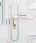 Badass Green Bronze Zinc Alloy Interior Door Lock Handles European Style Room Security Bolt Fits Home Entry Way Gate Lock Furniture Hardware Built Like A Tank dimensions shown on white door handle panel