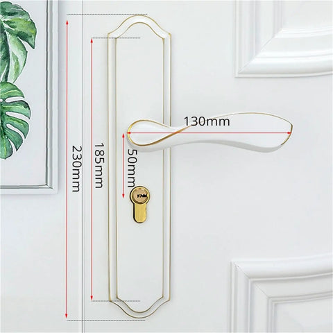 Badass Green Bronze Zinc Alloy Interior Door Lock Handles European Style Room Security Bolt Fits Home Entry Way Gate Lock Furniture Hardware Built Like A Tank dimensions shown on white door handle panel