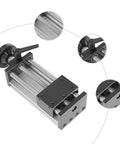 Rock Solid Dual Optical Axis Manual Sliding Table With 100mm Travel CNC Linear Rail Guide Aluminum Alloy Slide Stage for CNC machining