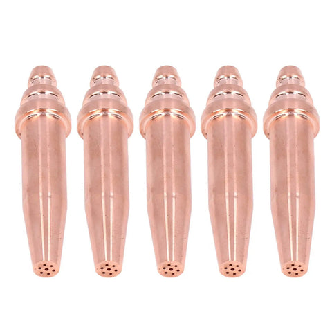 Five Pack Acetylene Cutting Tips G02 2 For Metal Cutting With Separate Gas Inlets Torch Nozzle Accessories Pro Grade Copper