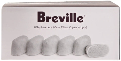 Premium Charcoal Water Filter Replacement For Espresso Machines Compatible With Barista Express Infuser And Pro Models, six pack.