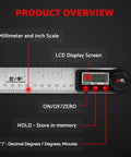 Must Have Digital Angle Finder Tool For Woodworking 7 Inch 200 Mm Stainless Steel With Case Digital Protractor overview