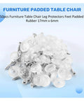 Pile of 200Pcs Screw On Rubber Feet With Stainless Steel Washers For Furniture Tables And Chairs Legs 17mm Diameter 6mm Thick