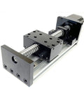 High Precision Linear Rail And Ball Screw Assembly With Stepper Motor, featuring robust steel guide rails for CNC projects.