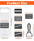 Amazon kitchen mandoline slicer 6-in-1 set with safe hand guard and stainless blades